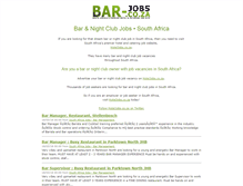 Tablet Screenshot of bar-jobs.co.za
